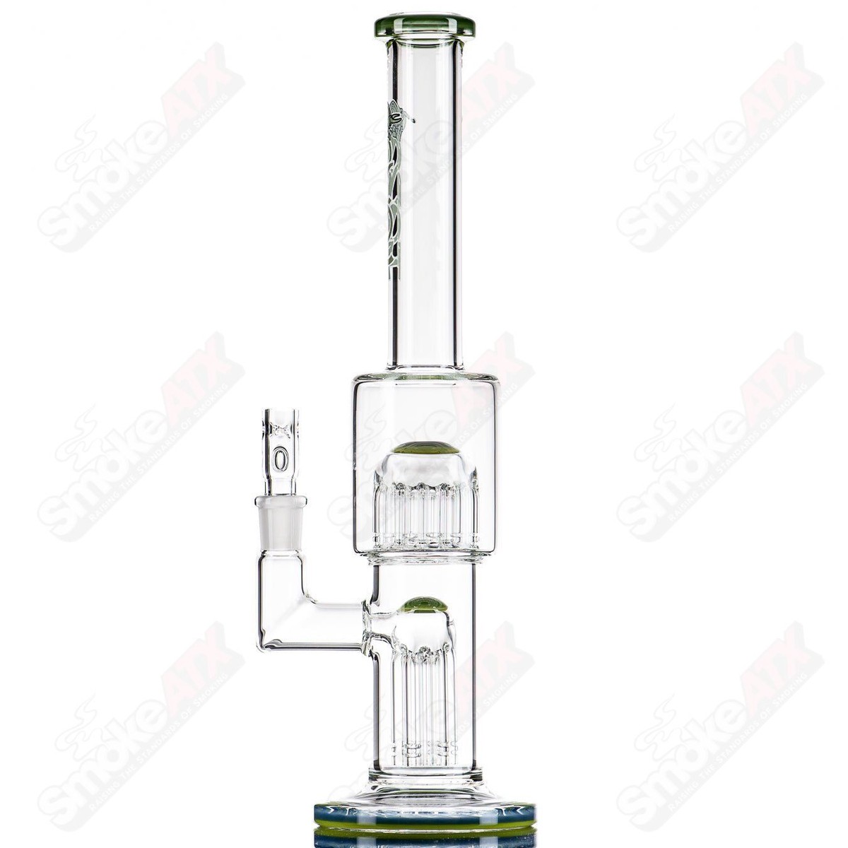 #2 14mm Mini 7/13 Arm Perc w/ Colored Caps Toro Glass