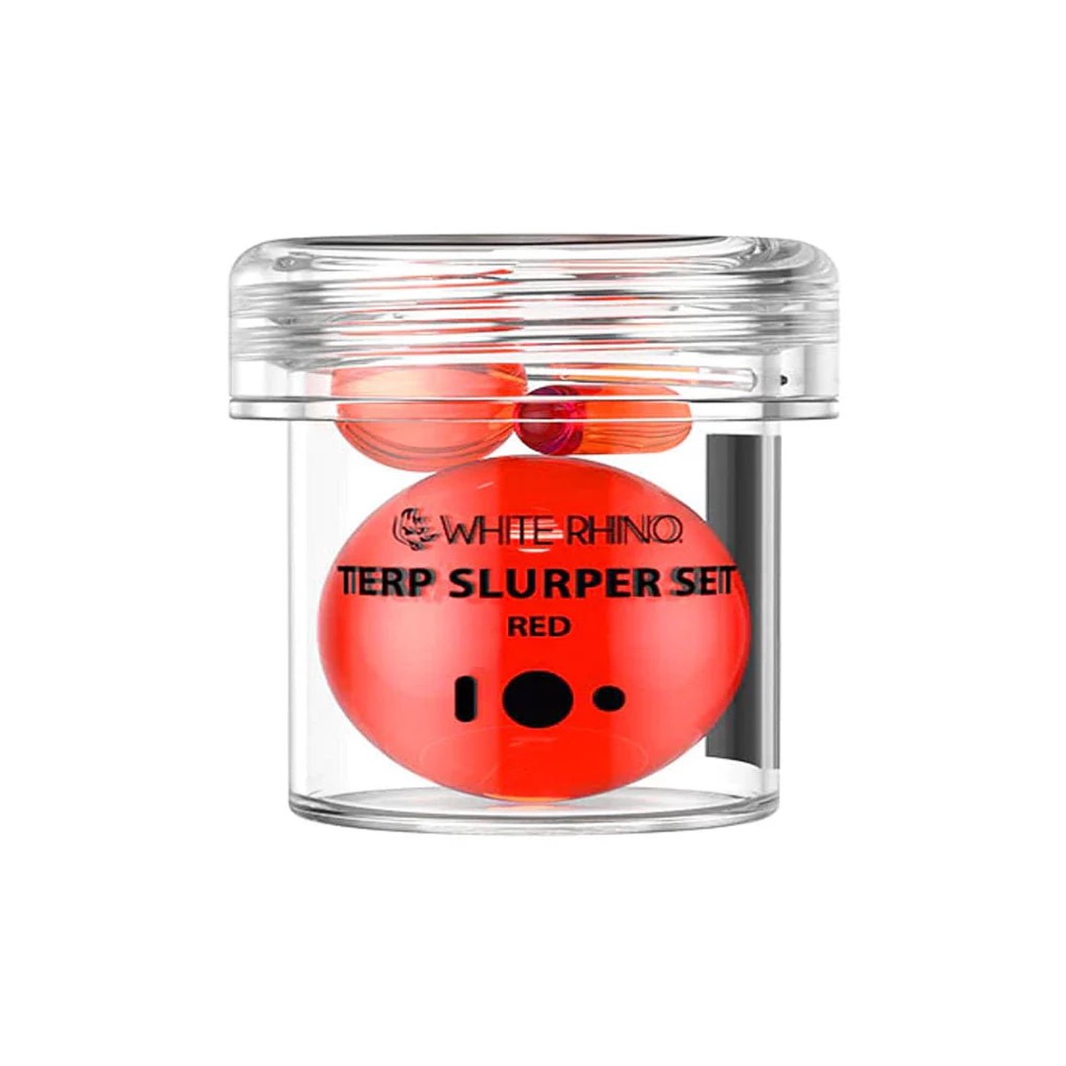 3pc Terp Slurper Set (Red) White Rhino
