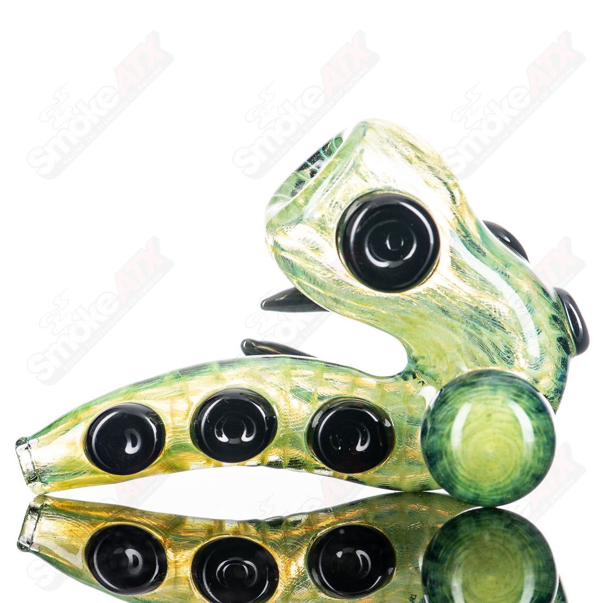 Slime & Greasy Glass Experimental Green Coil Sherlock by JMK Glass