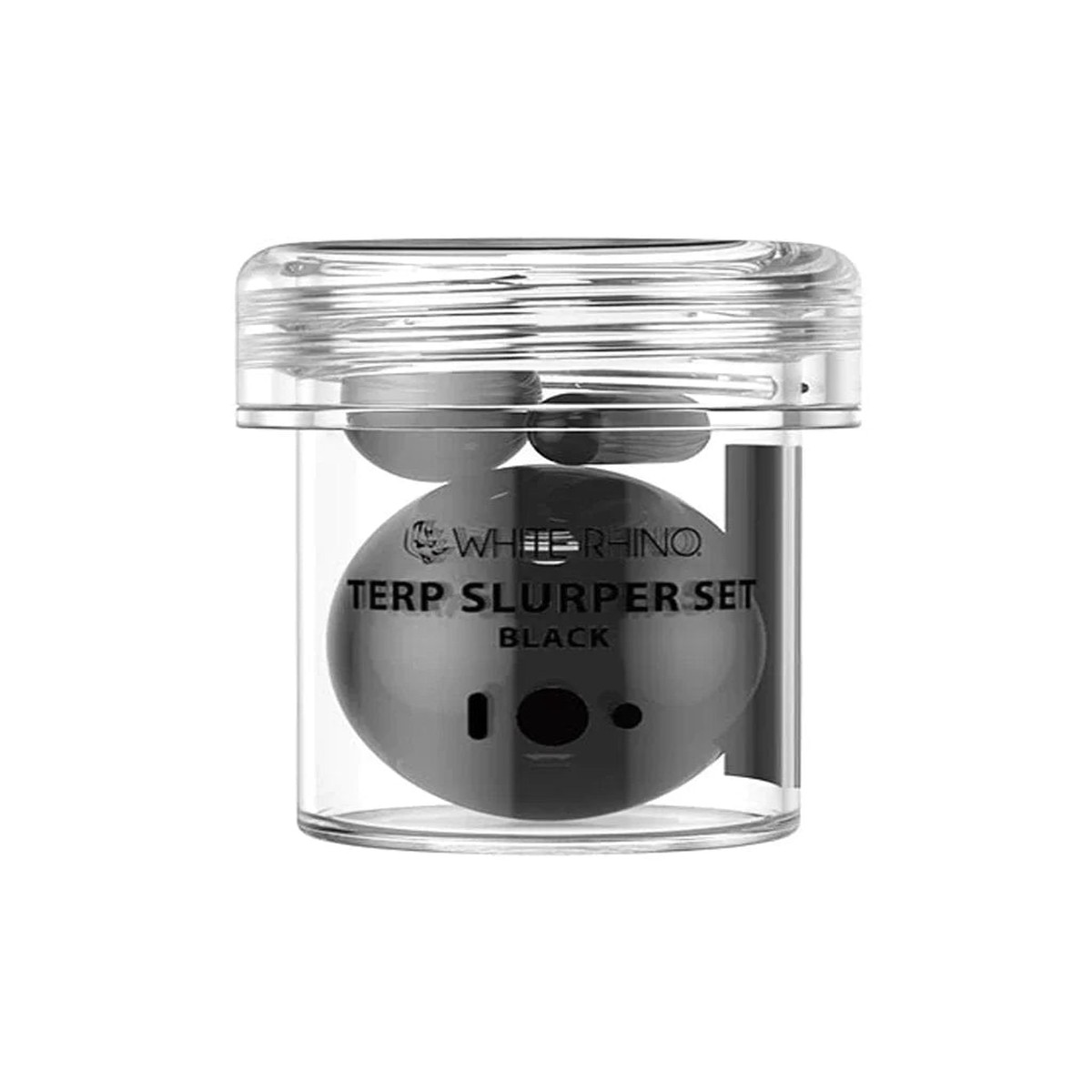 3pc Terp Slurper Set (Black) White Rhino