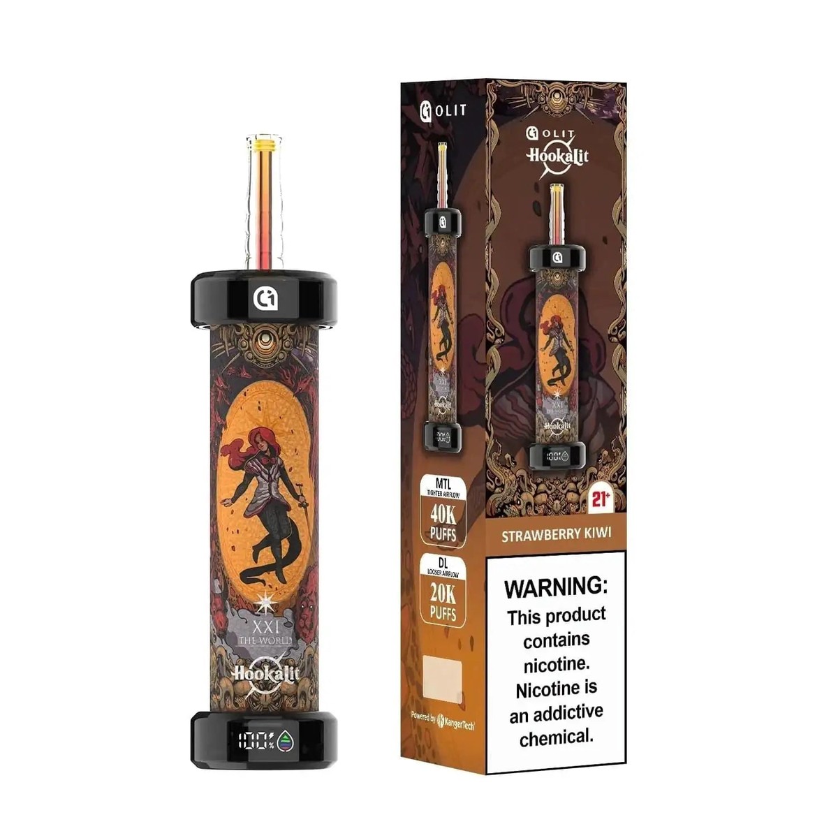 Strawberry Kiwi - Olit Hookalit 40K Disposable E-Hookah