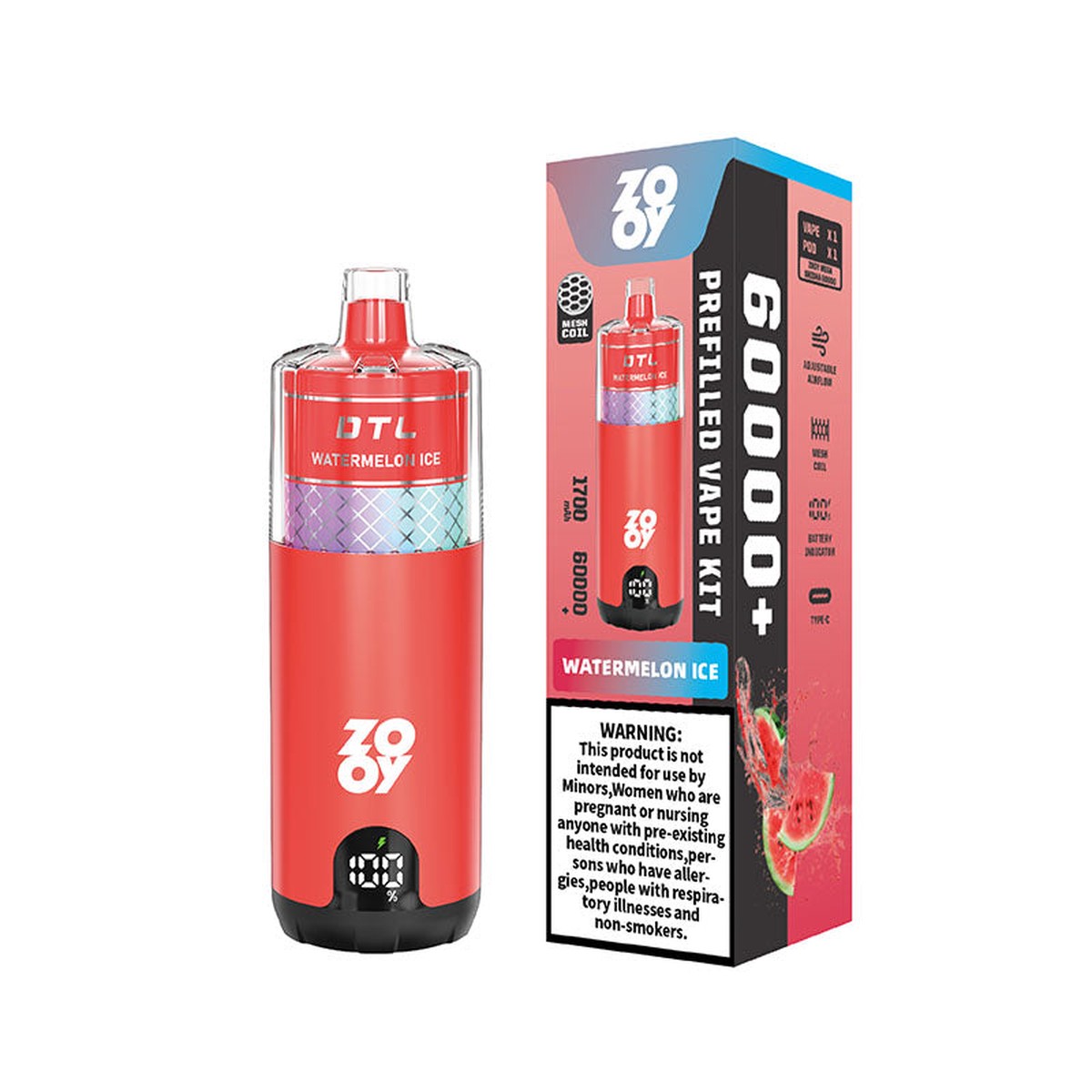 Zooy Mega Shisha 60000 Puffs Disposable Vape