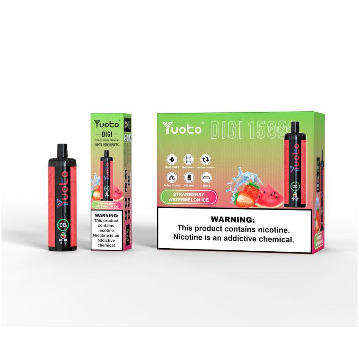 YUOTO DIGI 15000 Puffs Disposable Vape Wholesale-850mAh battery, 23ml E-liquid, Multiple Nicotine 23 Flavors