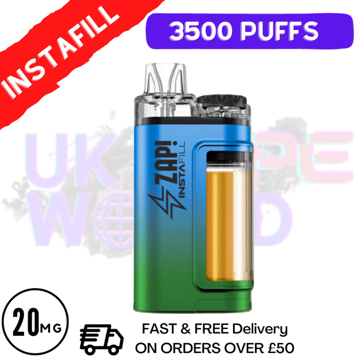 Zap Instafill Bar 3500 Puff Gummy Bear
