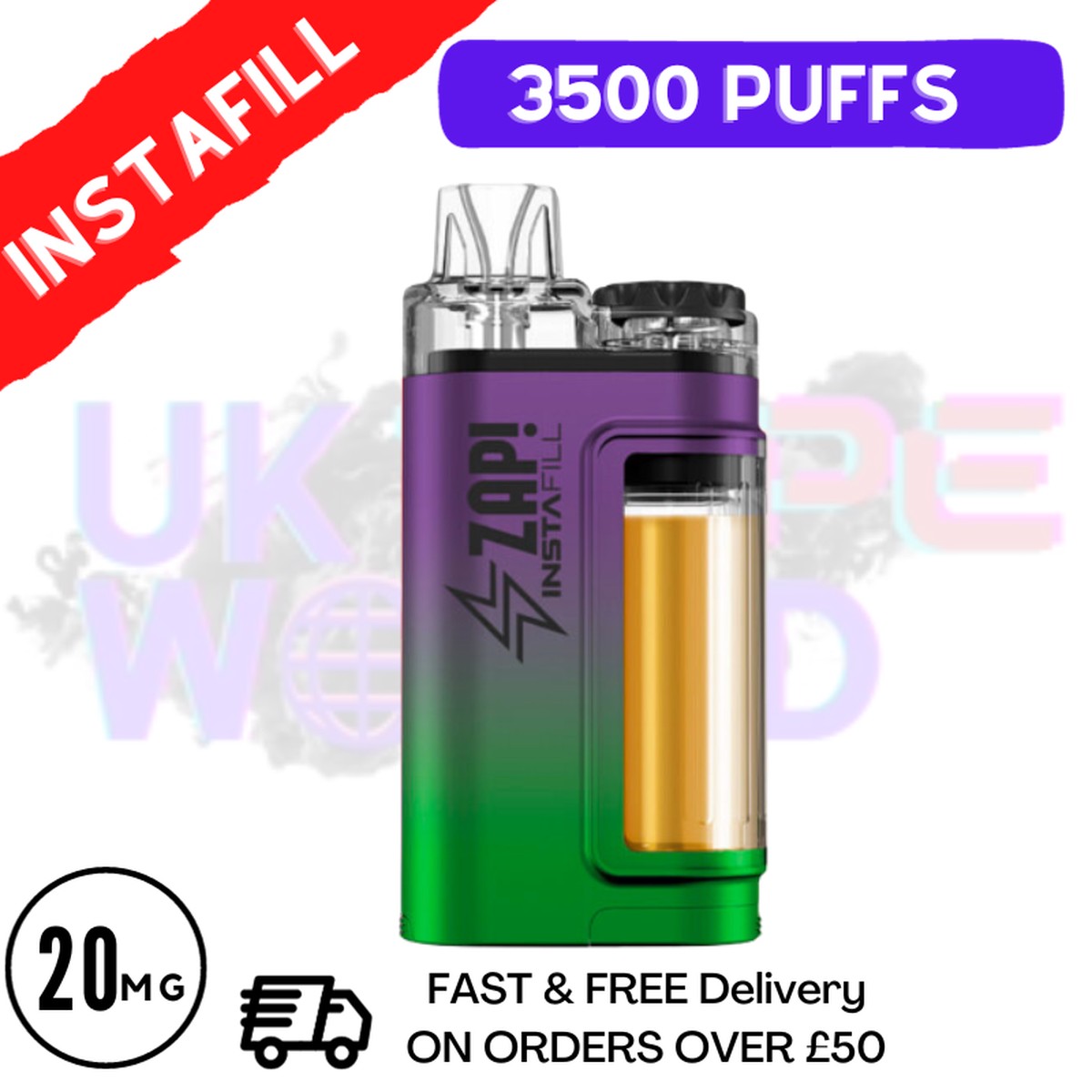 Zap Instafill Bar 3500 Puff Passion Kiwi Guava