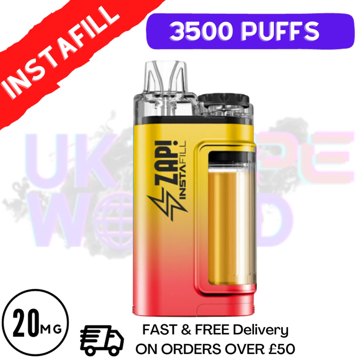 Zap Instafill Bar 3500 Puff Watermelon Burst