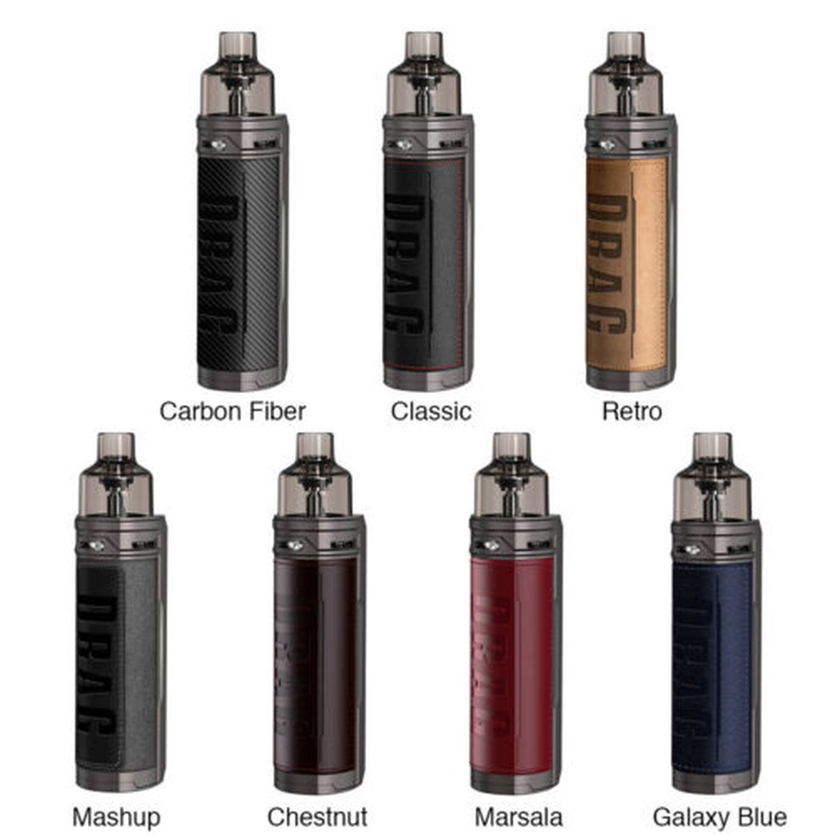 Drag X Mod Pod BY VOOPOO Vape ECig Starter Kit 80W WITH PnP Coils & BIG Pods TPD