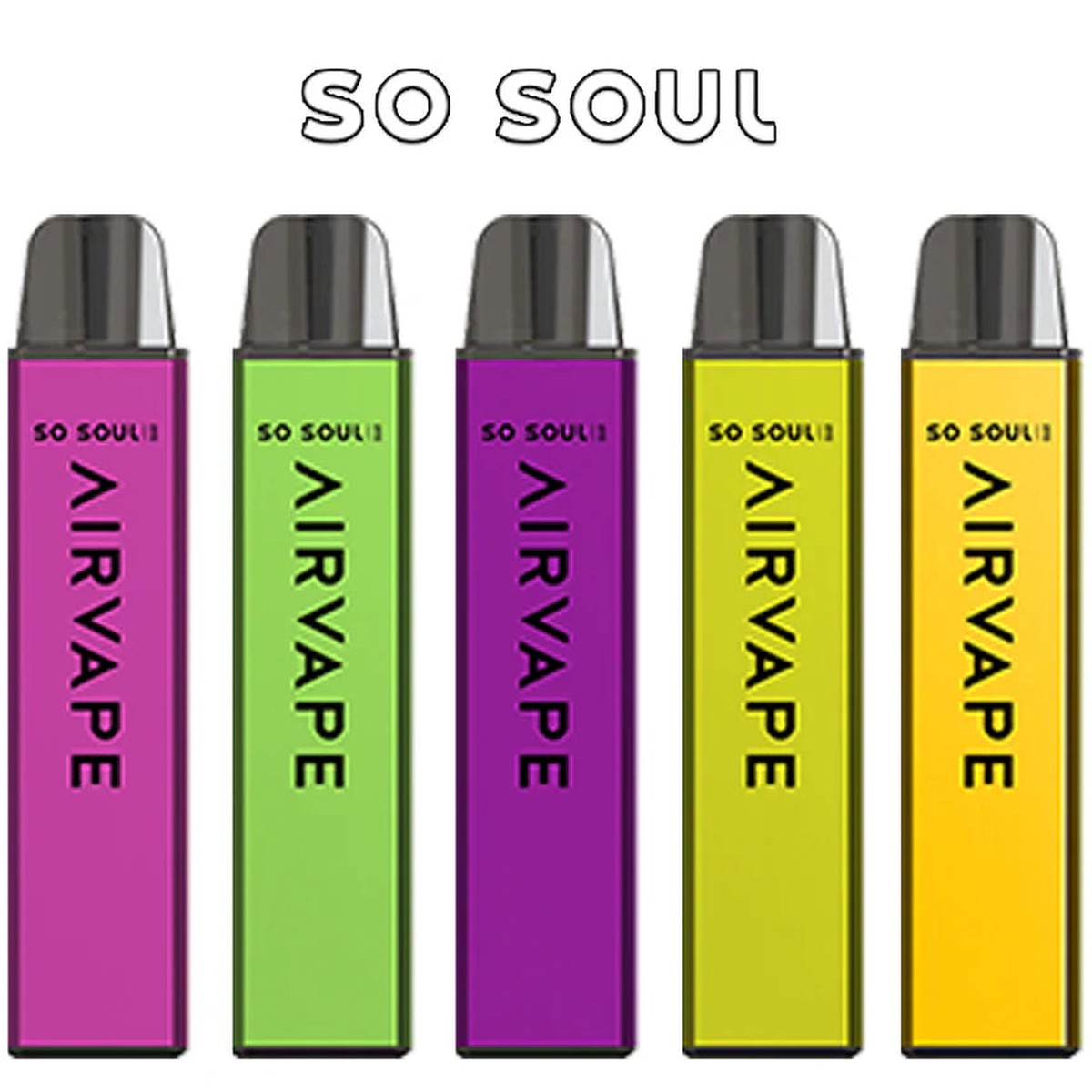 Best Seller 10 Pieces So Soul AIRVAPE Bar 600 Puff Disposable Vape Nic Salt 20mg