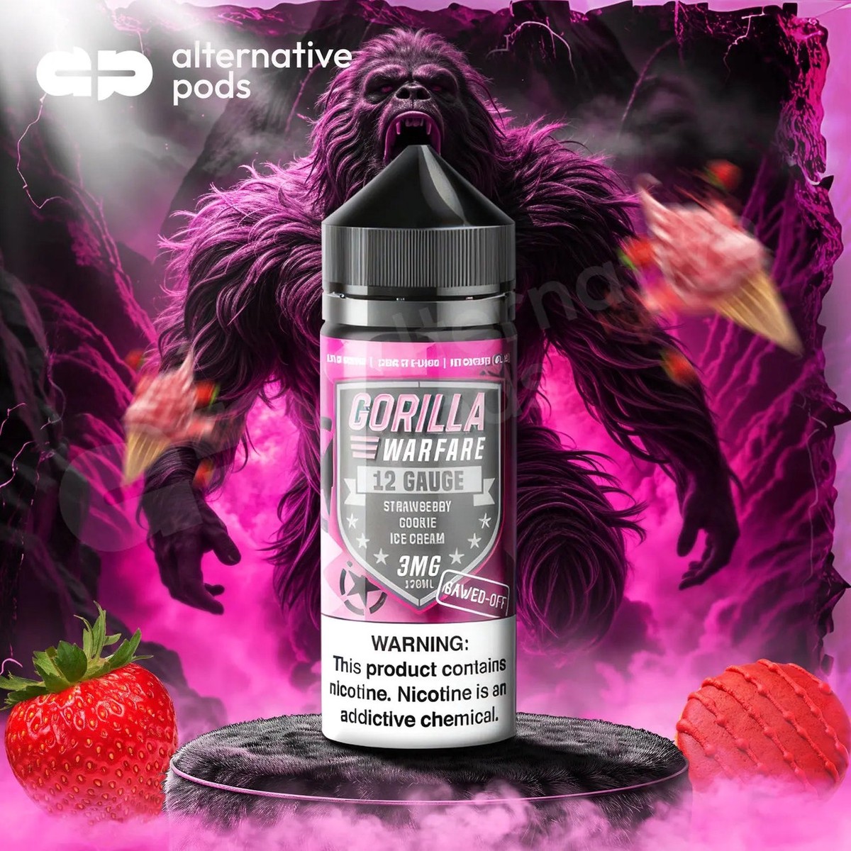 Gorilla Warfare SAWED-OFF E-Liquid 120ML