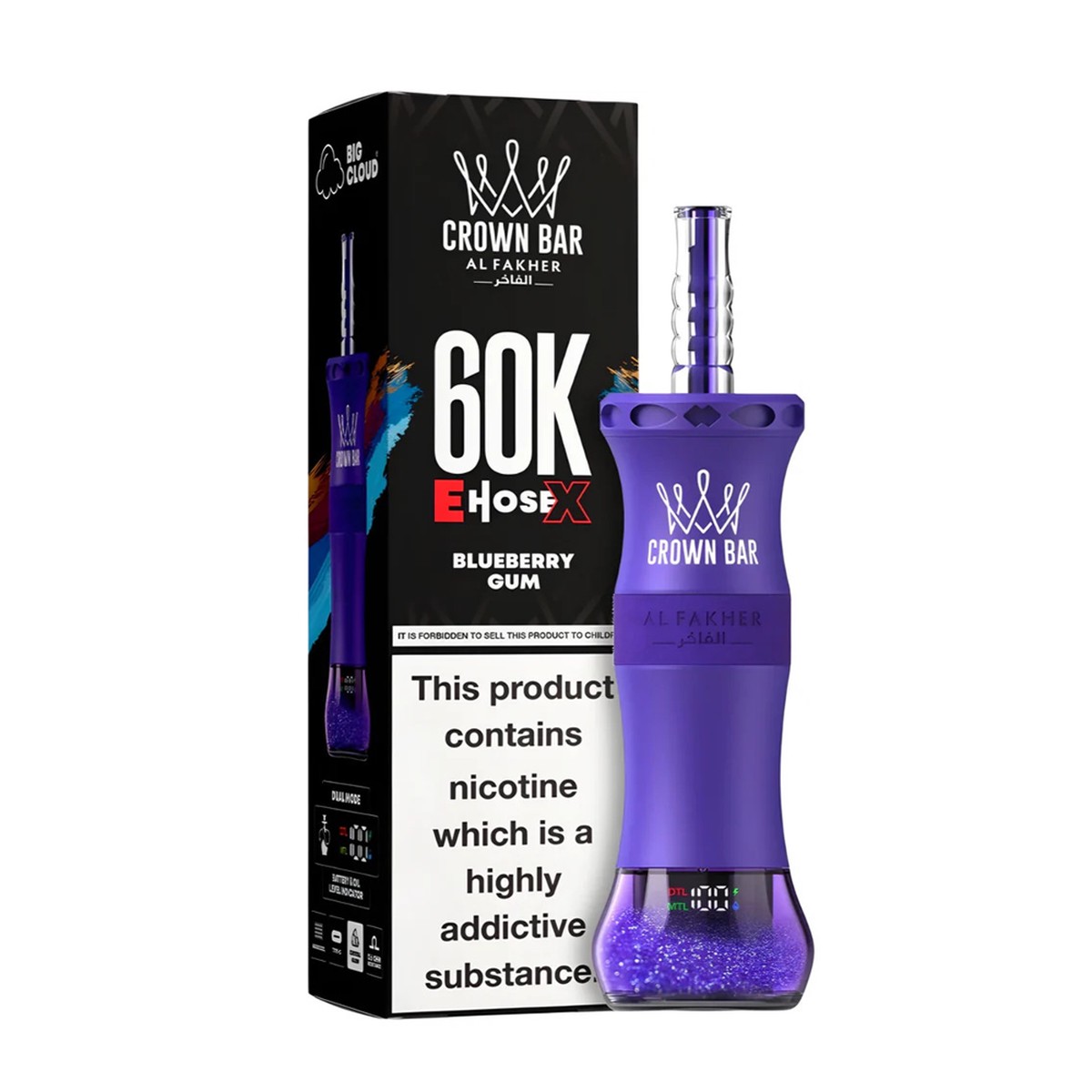Al Fakher Crown Bar E-HoseX 60k Puffs Disposable